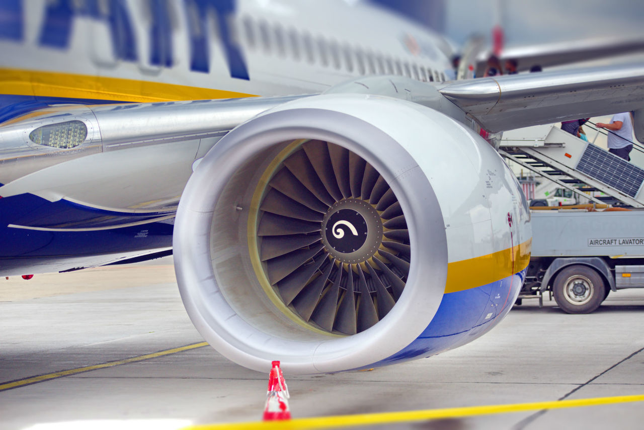 Turbine eines Flugzeuges